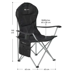 Juskys Lido vouwstoel - Black