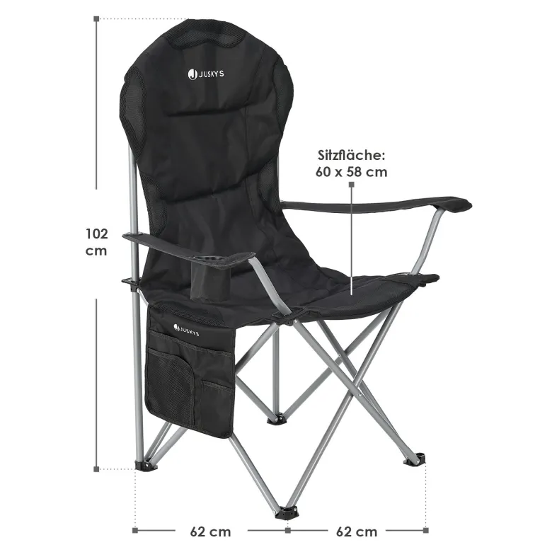 Juskys Lido vouwstoel - Black