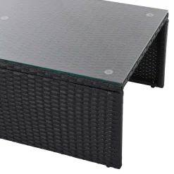 Juskys Salou polyrotan loungeset - Black