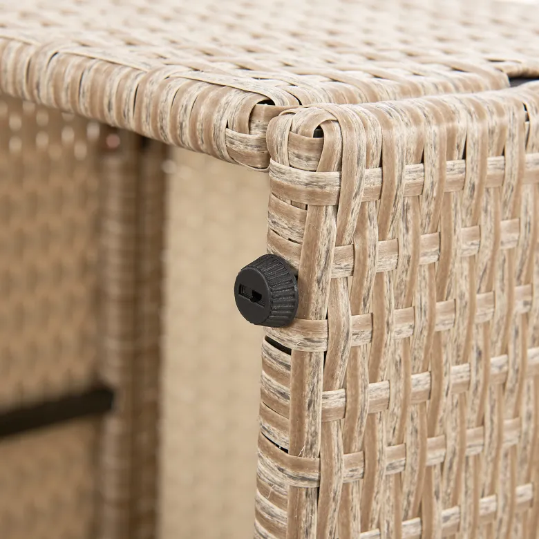 Juskys Salou polyrotan loungeset - Crème