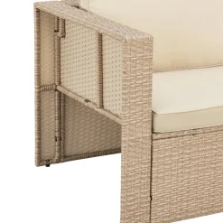 Juskys Salou polyrotan loungeset - Crème