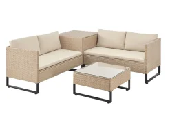 Juskys Santorini Polyrotan Modulair Loungeset - Beige