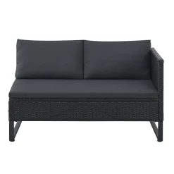 Juskys Santorini Polyrotan Modulair Loungeset - Black