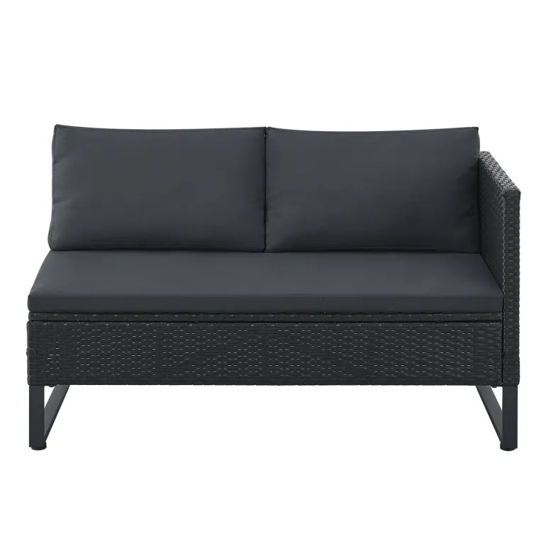 Juskys Santorini Polyrotan Modulair Loungeset - Black