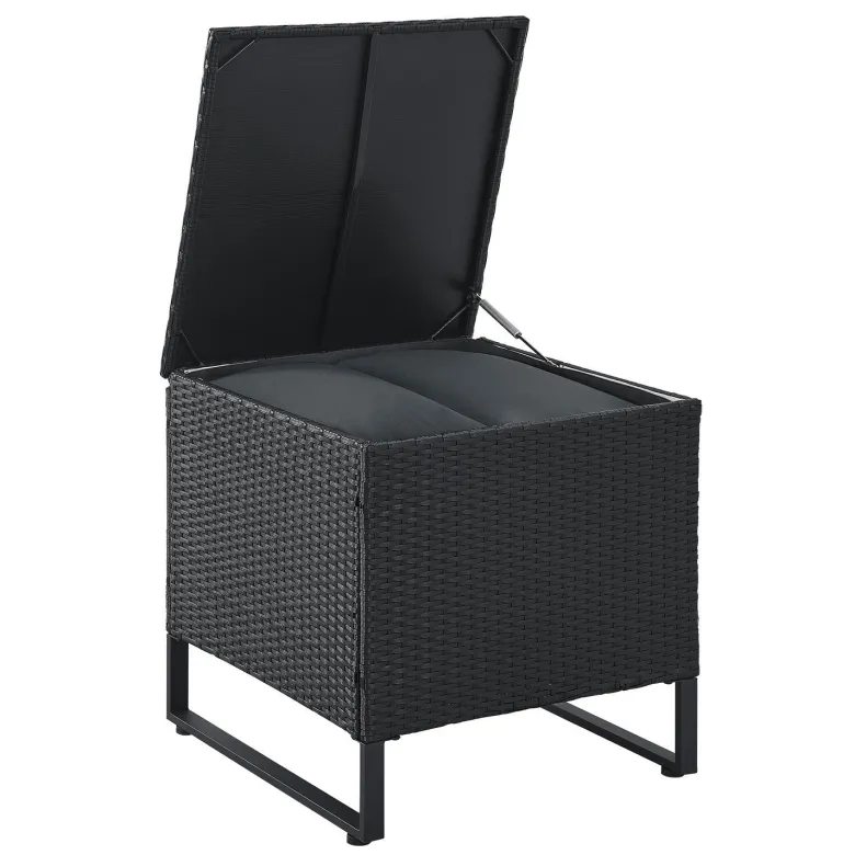 Juskys Santorini Polyrotan Modulair Loungeset - Black