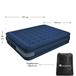 Juskys Sapri L zelfopblaasbaar luchtbed - Blue