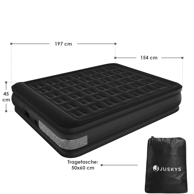 Juskys Sapri L zelfopblaasbaar luchtbed - Black