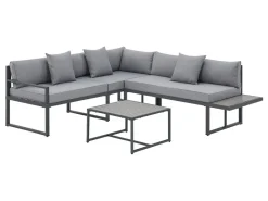 Juskys St. Tropez 4-persoons Loungeset - Anthracite
