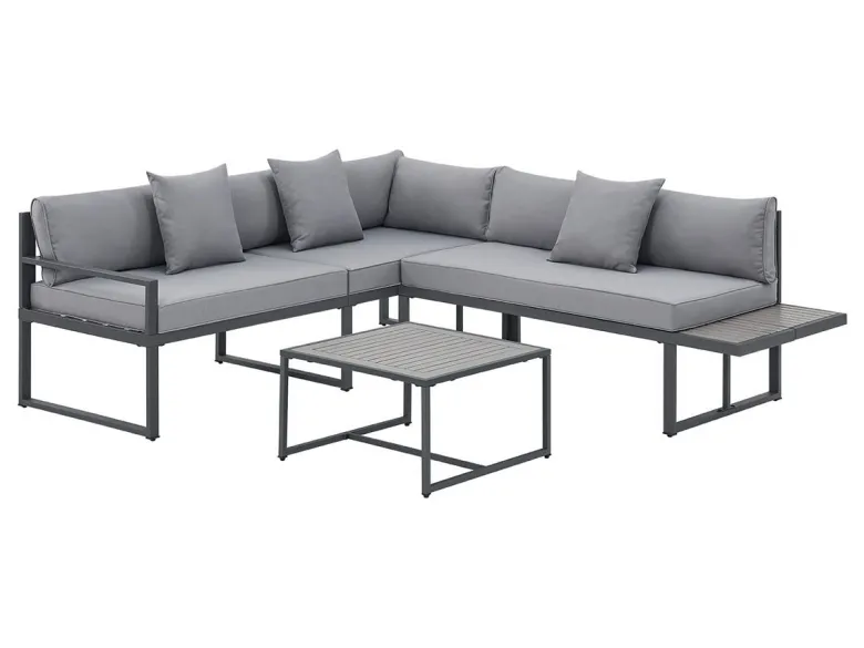 Juskys St. Tropez 4-persoons Loungeset - Anthracite
