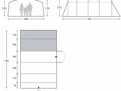 Kampa Seacliffe 6 AIR TC tunneltent