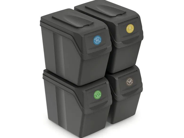 Keden set van 4 afvalscheidingsbakken - 20 liter