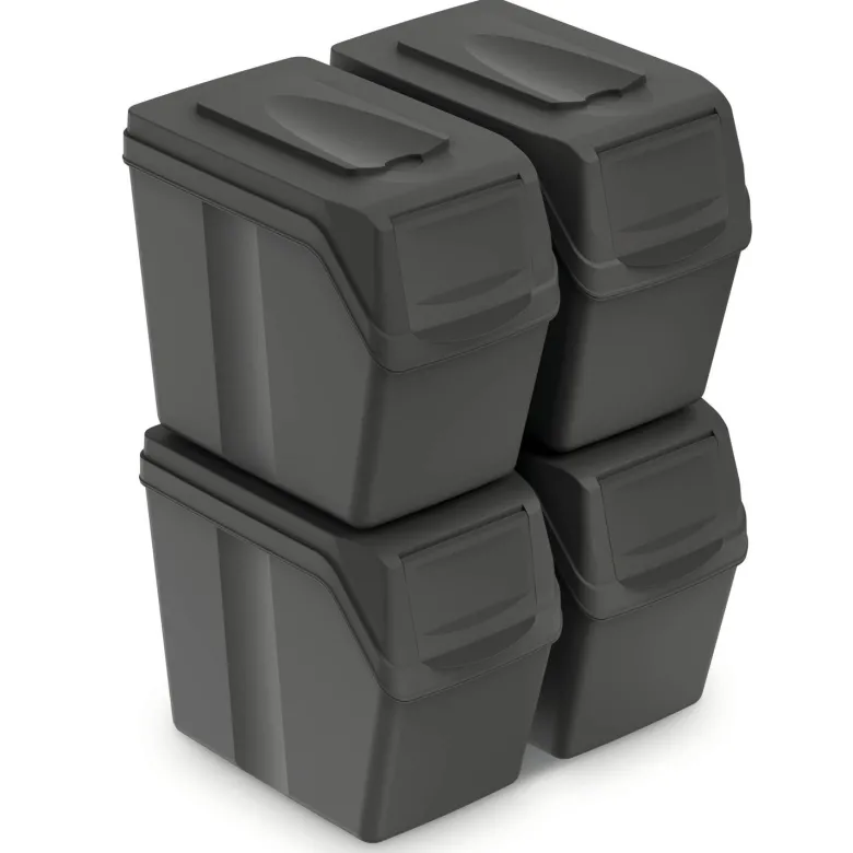 Keden set van 4 afvalscheidingsbakken - 20 liter