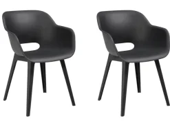 Keter Akola set van 2 tuinstoelen - Grafiet