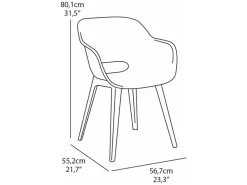 Keter Akola set van 2 tuinstoelen - Grafiet