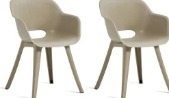 Keter Akola set van 2 tuinstoelen - Taupe