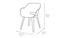 Keter Akola set van 2 tuinstoelen - Taupe