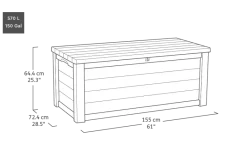 Keter 570L Eastwood Opbergbox - Antraciet