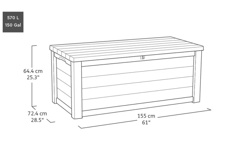 Keter 570L Eastwood Opbergbox - Antraciet