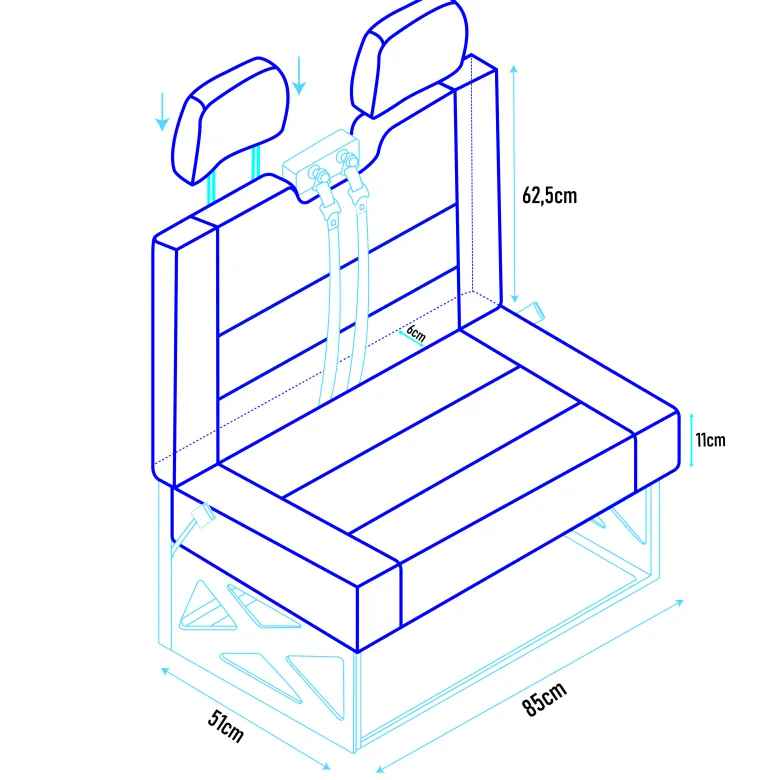 K'Foam OKB Frame Komfort Seat met Isofix - Basic Black
