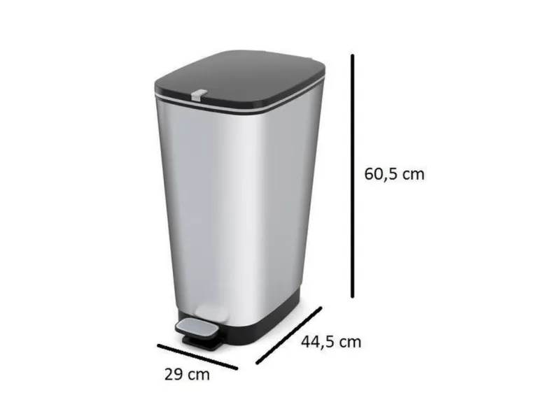 Kis Chic Bin 50 Liter pedaalemmer - Silver