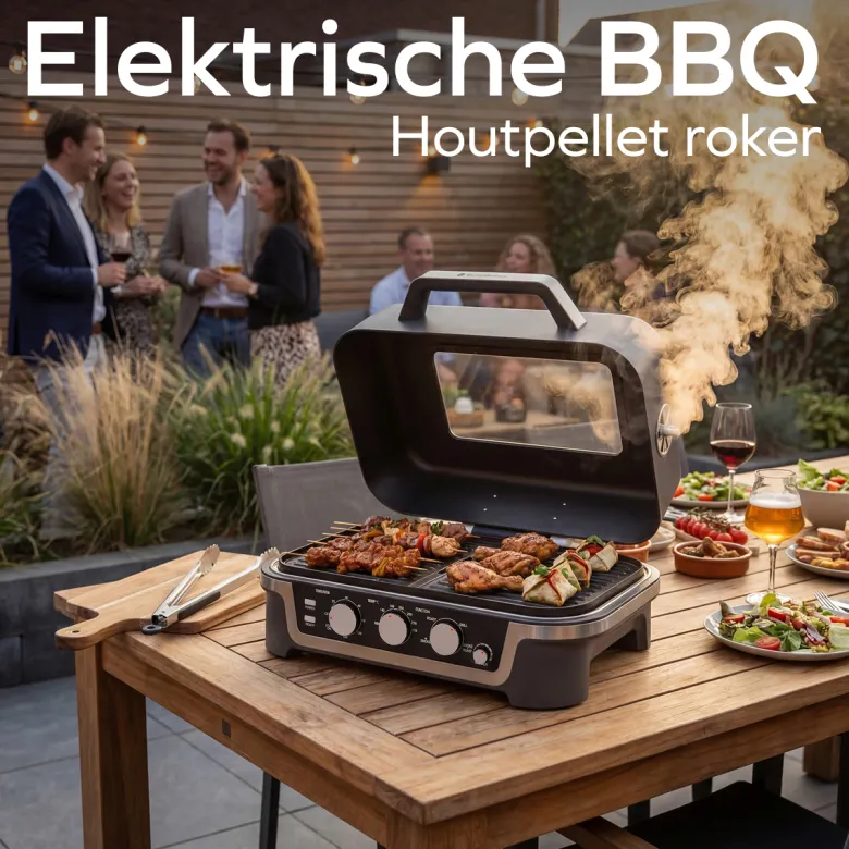 KitchenBrothers elektrische barbecue met kijkvenster