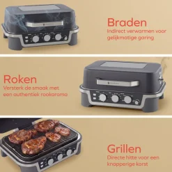 KitchenBrothers elektrische barbecue met kijkvenster