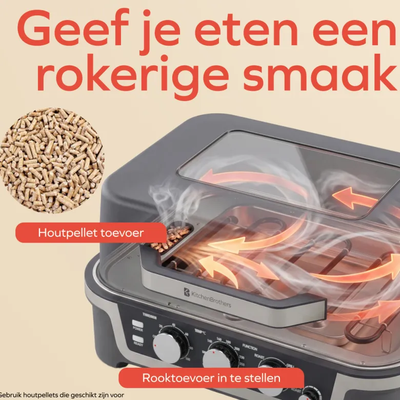 KitchenBrothers elektrische barbecue met kijkvenster
