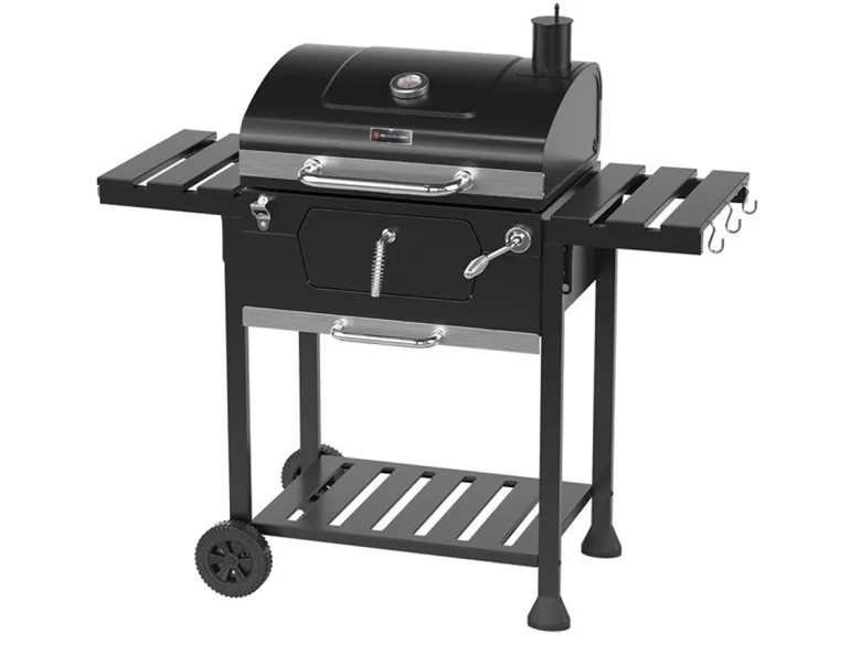Kitchenbrothers houtskool smoker bbq - black