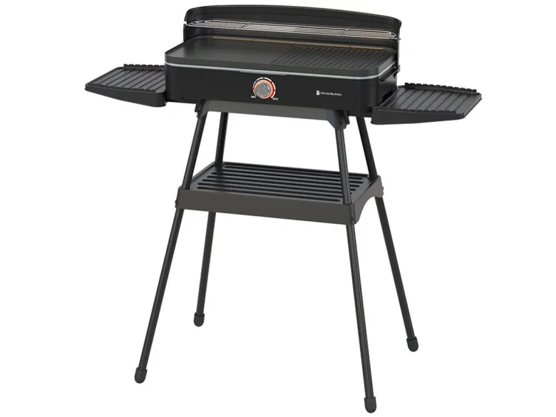 KitchenBrothers 2-in-1 elektrische barbecue - Black
