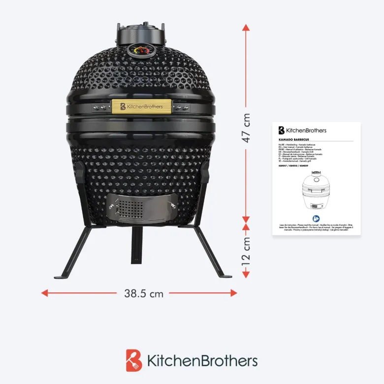 KitchenBrothers Kamado Houtskool Barbecue - 13 inch