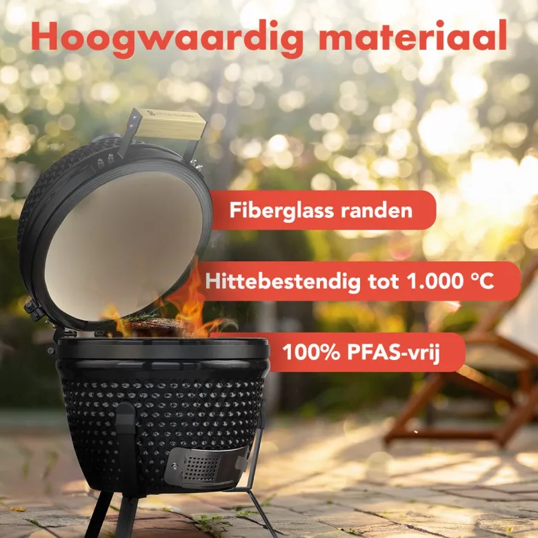 KitchenBrothers Kamado Houtskool Barbecue - 13 inch