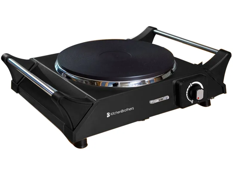 KitchenBrothers 1-pits elektrische Kookplaat - Black