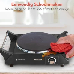 KitchenBrothers 1-pits elektrische Kookplaat - Black