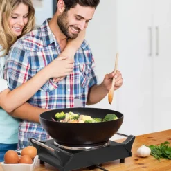 KitchenBrothers 1-pits elektrische Kookplaat - Black