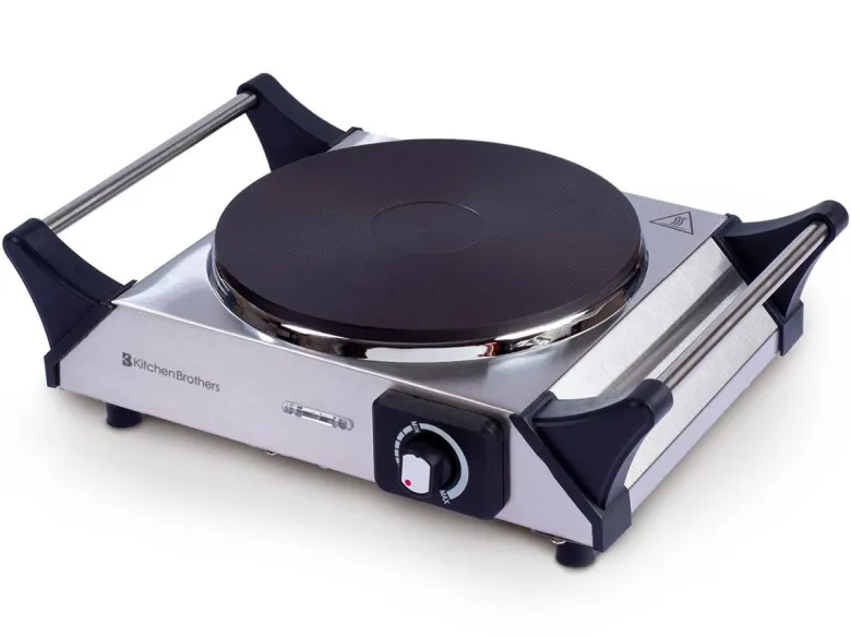 KitchenBrothers RVS 1 pits elektrische kookplaat