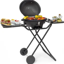 KitchenBrothers 2400 watt elektrische barbecue met wielen