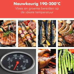 KitchenBrothers 2400 watt elektrische barbecue met wielen