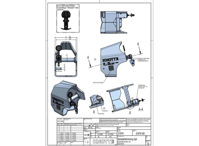Knott KS-25-30-35 SCM disselslot