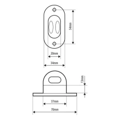 Lampa ovale ogen dekzeil schroefdoppen - Set van 4