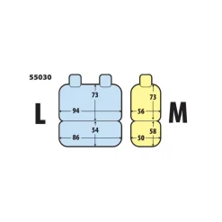 Lampa semi pasklaar stoelhoes maat M-L – grijs