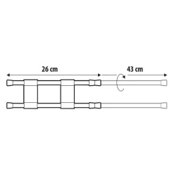 Lampa vastzetstangen - 26-43 cm