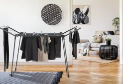 Leifheit Pegasus 150 solid slim droogrek - Black