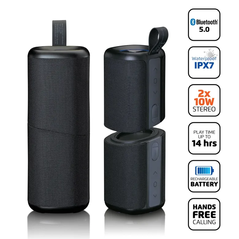 Lenco BTP-400BK 2 in 1 Bluetooth speaker