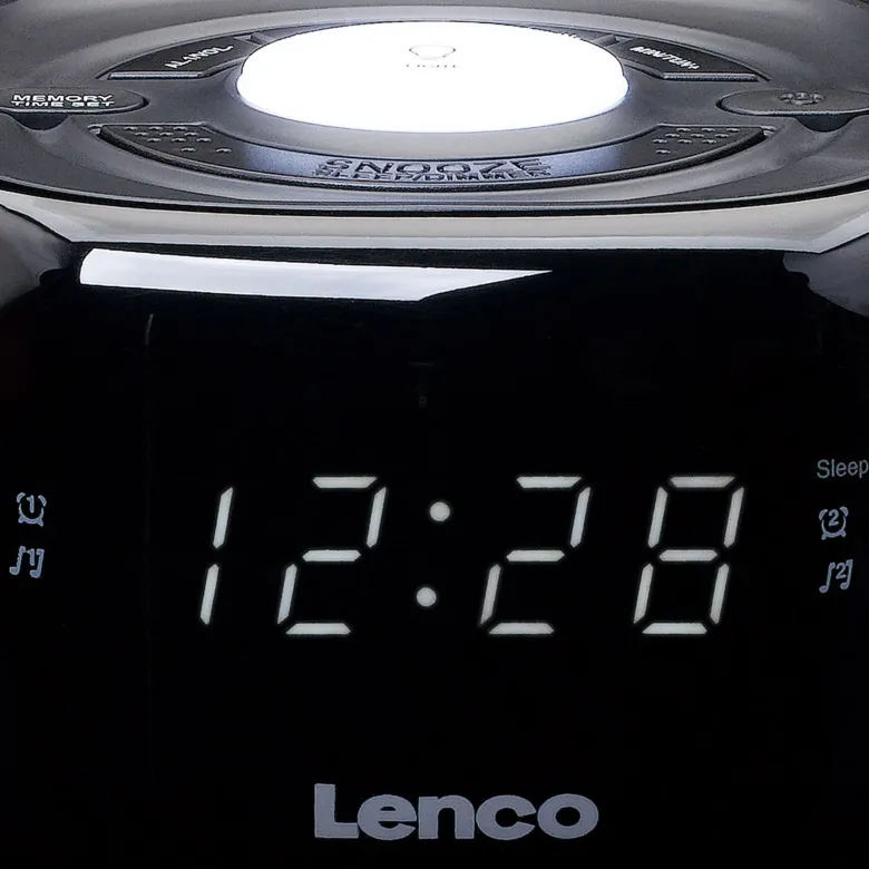 Lenco CR-12BK FM Wekkerradio
