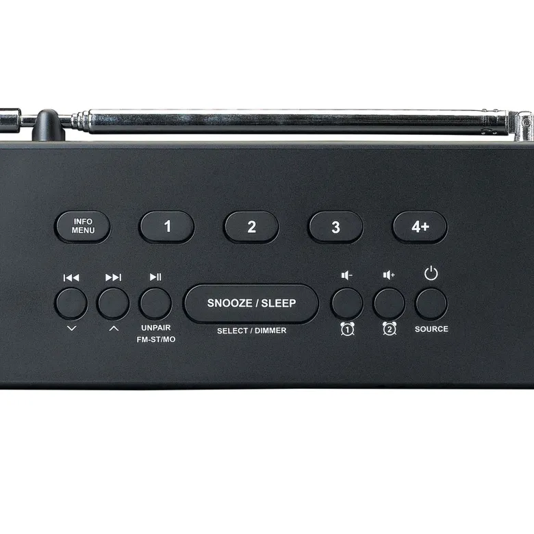 Lenco CR-640BK Stereo FM wekkerradio