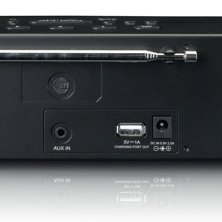 Lenco CR-640BK Stereo FM wekkerradio