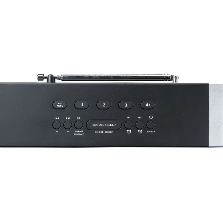 Lenco CR-640BK Stereo FM wekkerradio