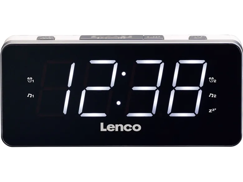 Lenco CR-18 White PLL FM wekkerradio