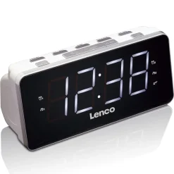 Lenco CR-18 White PLL FM wekkerradio