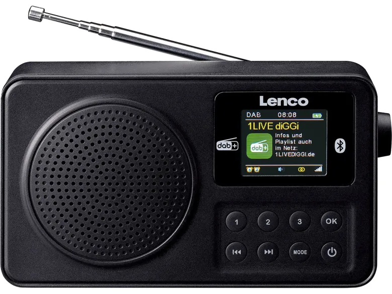 Lenco PDR-033BK draagbare digitale radio